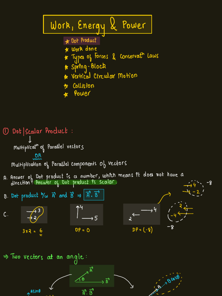 Work Energy And Power Lec 01 Pdf Physical Phenomena Algebra