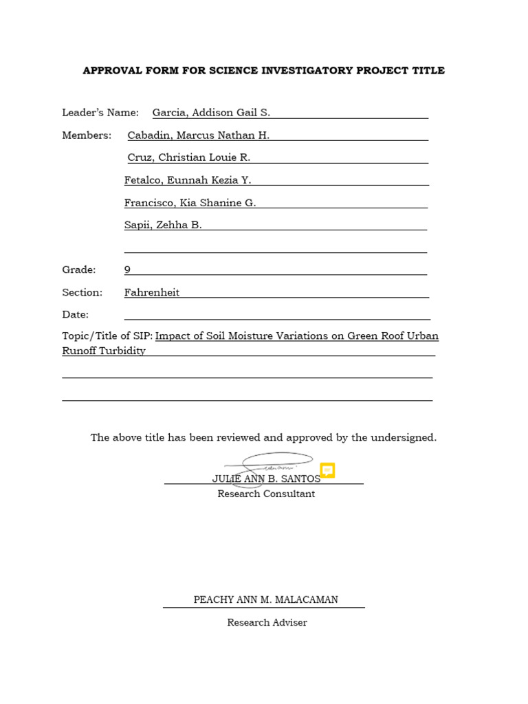 APPROVAL FORM SIGNED - Nov 2 | PDF | Self-Improvement