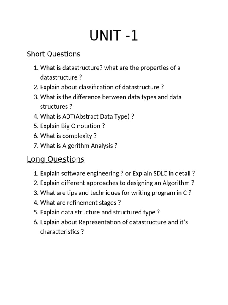 Key Data Structure Questions for 2nd Sem | PDF | Queue (Abstract Data ...