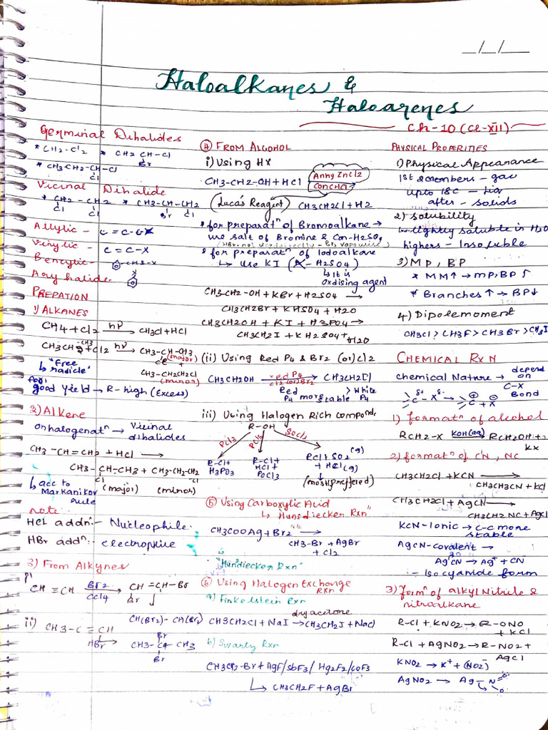 Chemistry Organic Short Notes.d | PDF