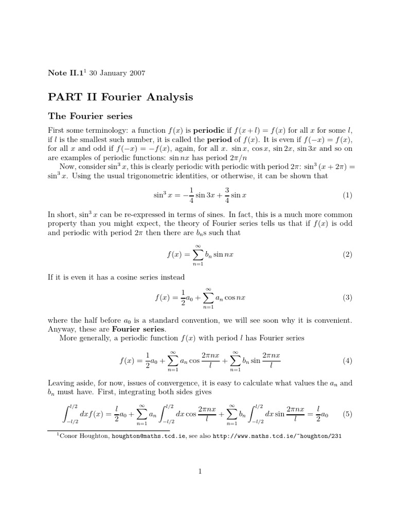 Understanding Fourier Series Basics | PDF | Trigonometric Functions ...