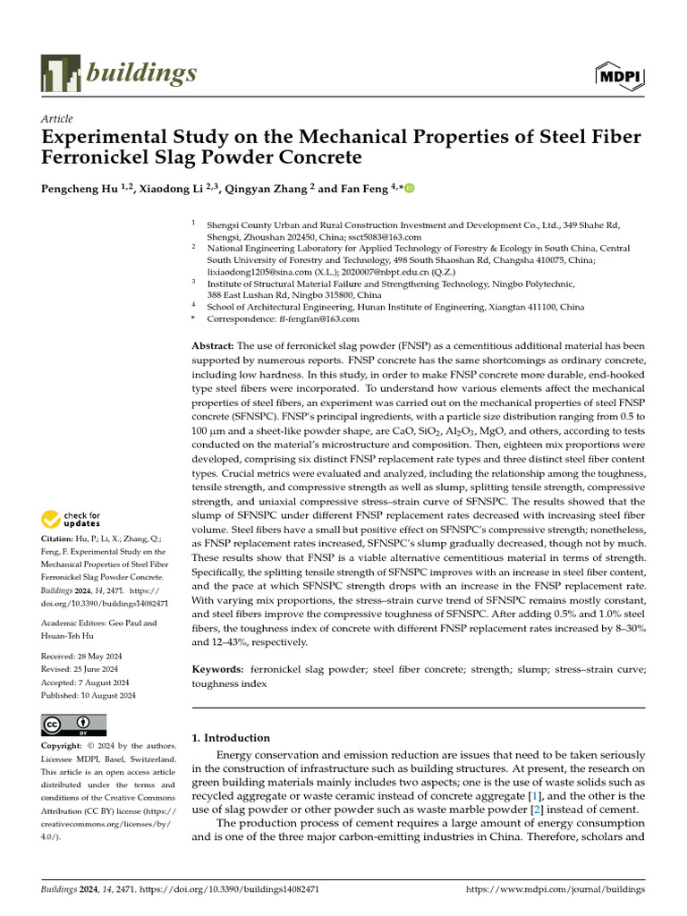 Experimental Study On The Mechanical Properties of | PDF | Concrete ...