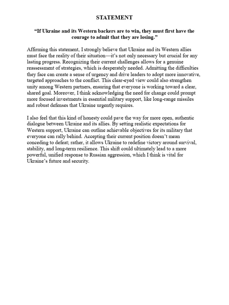 Statement | PDF | History