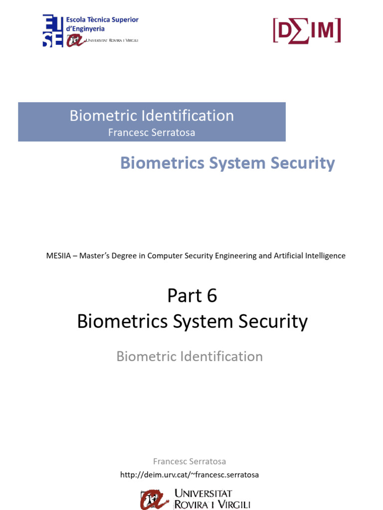 Biometric System Security Insights | PDF | Biometrics | Data Compression