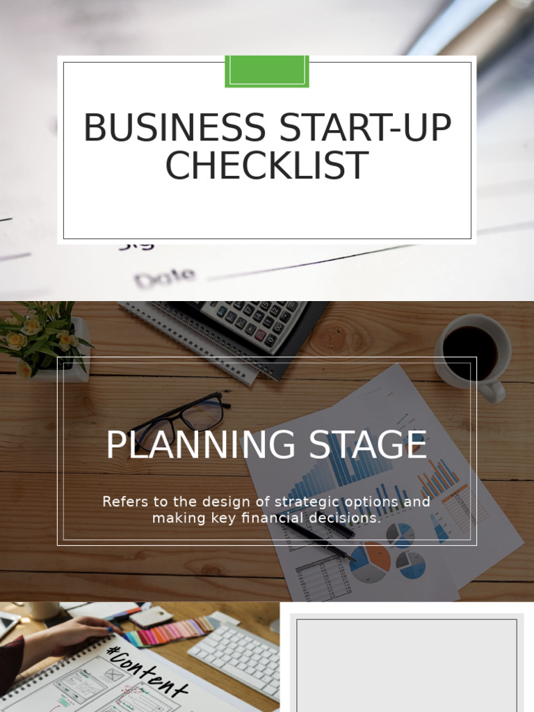 Business Start Up Checklist | PDF | Finance & Money Management