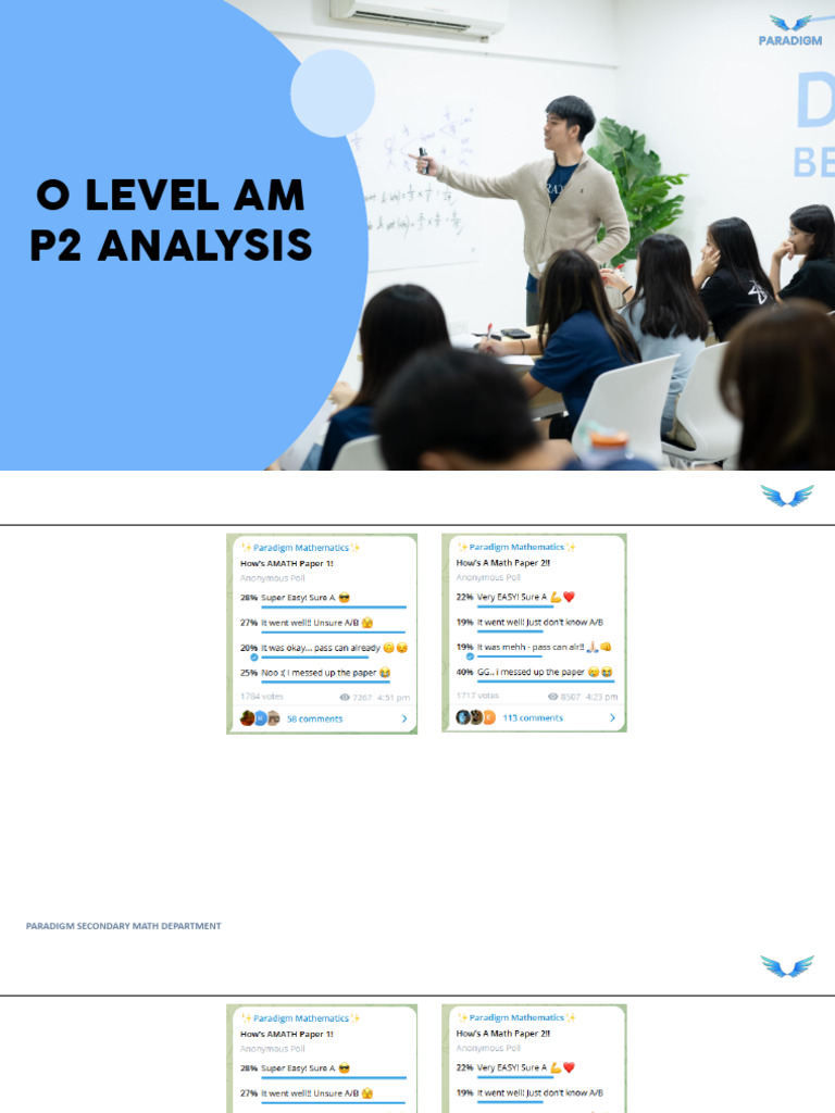 Paradigm 2024 O Level AM P2 Analysis | PDF | Factorization | Polynomial
