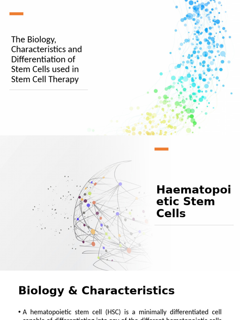 Stem Cells in Therapy: Types & Functions | PDF | Hematopoietic Stem ...