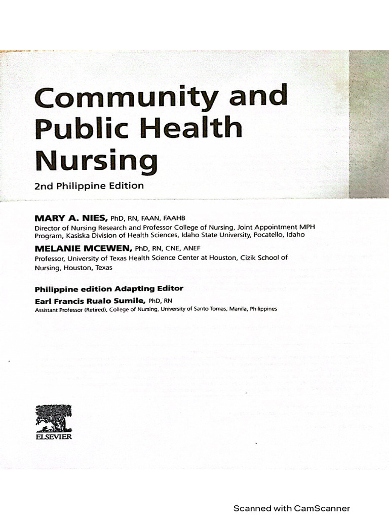 SCANNED Community and Public Health Nursing 2nd Philippine Edition by ...