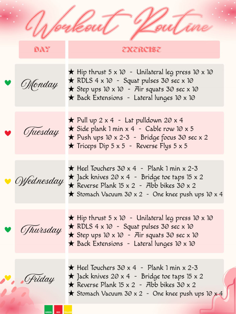 Workout Routine Pdf