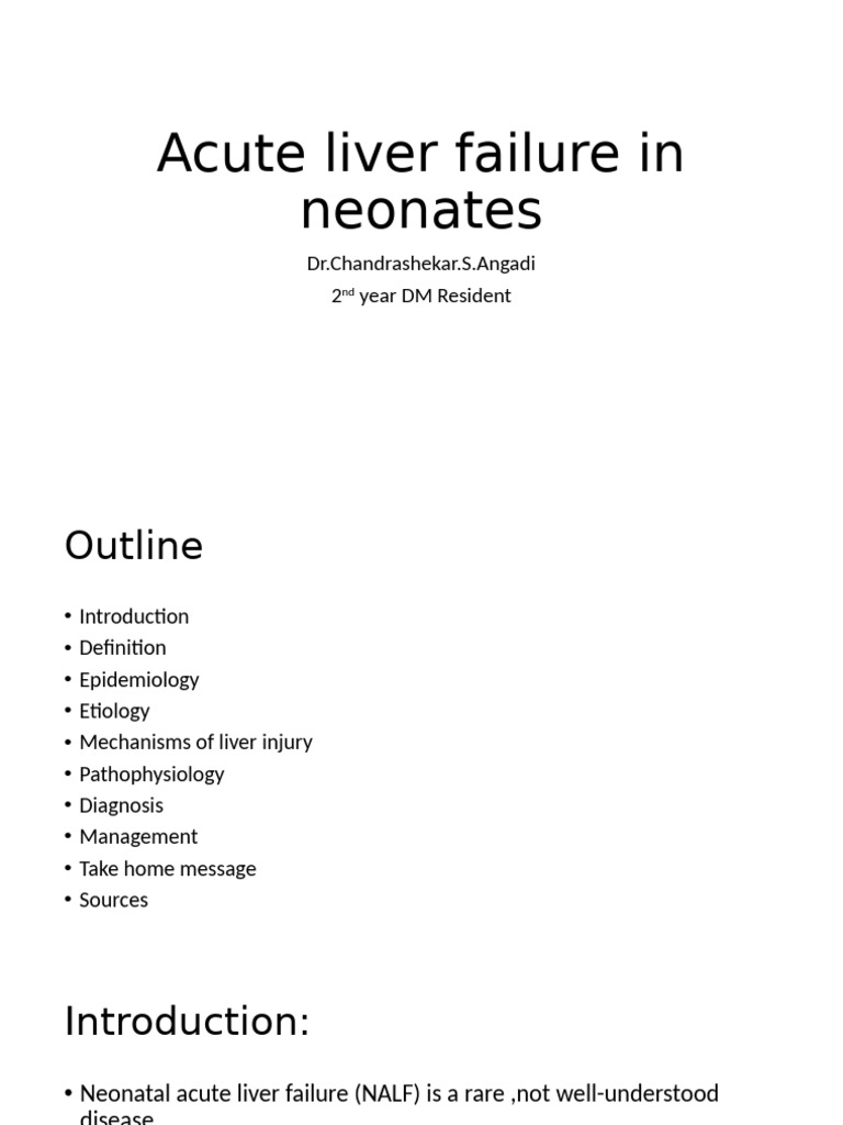 Neonatal Acute Liver Failure Overview | PDF | Clinical Medicine ...