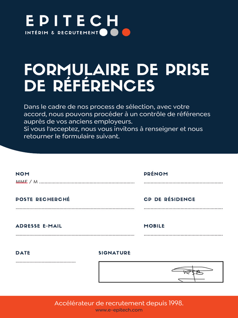 Formulaire de Prise de Références | PDF | Business | Économie d'entreprise