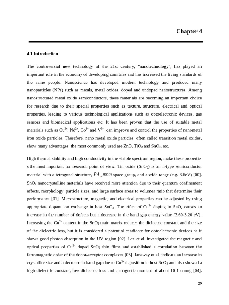 Cu2+ Doping Effects on SnO2 Nanocrystals | PDF | Doping (Semiconductor ...