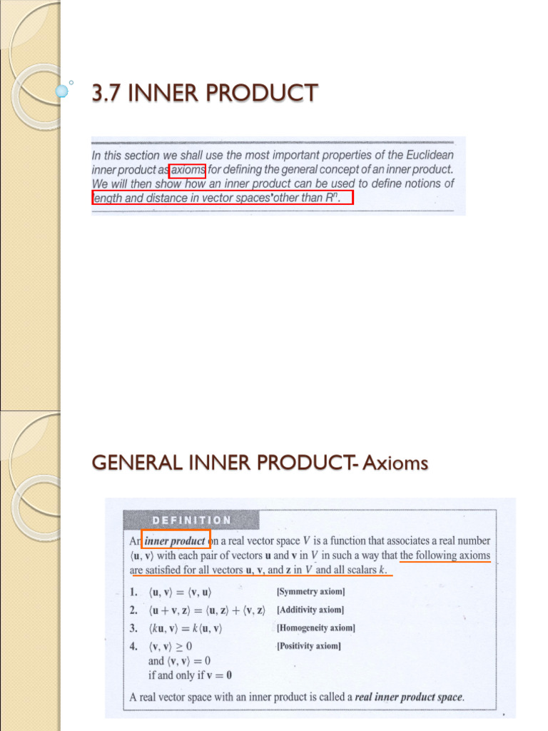 3.7 Inner Product Space | PDF | Norm (Mathematics) | Functions And Mappings