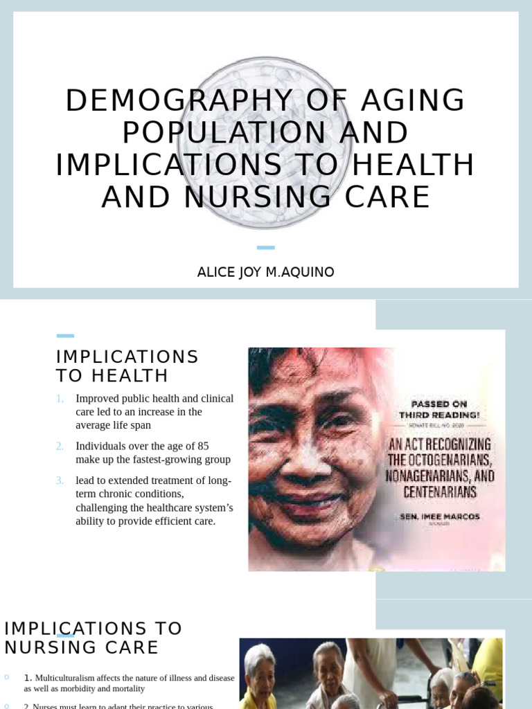 Aging Demographics and Nursing Care in the Philippines | PDF | Health ...