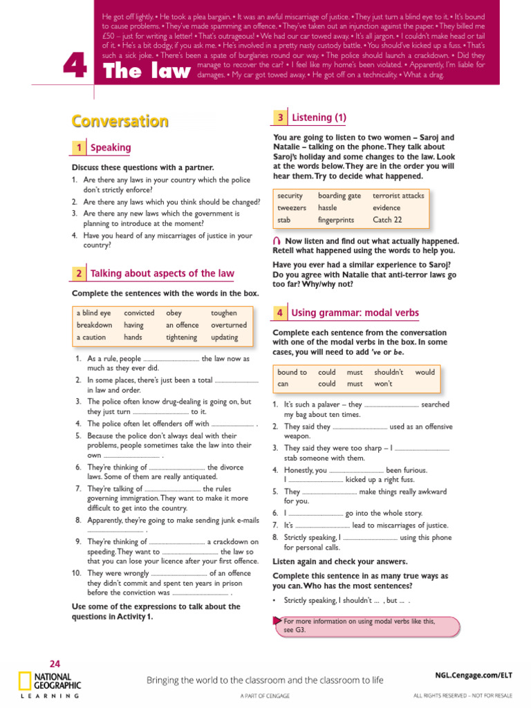 Innovations - Advanced - SB - Unit - 4 Law | PDF | Lawyer | Divorce
