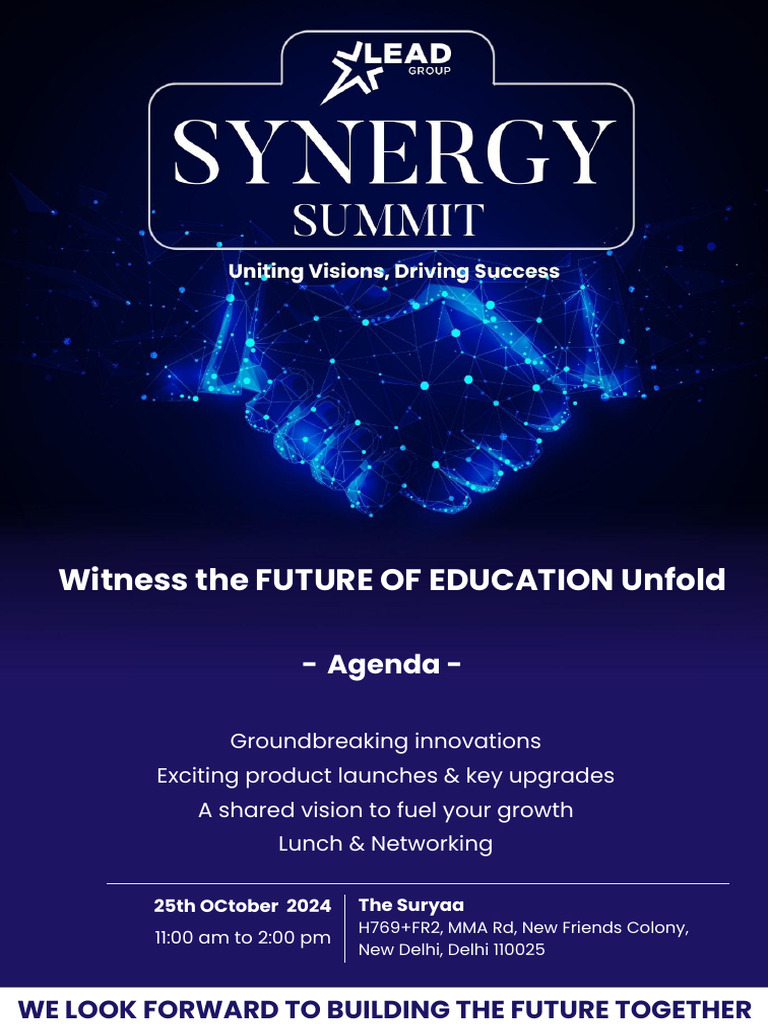 Synergy Summit Invite Delhi | PDF | Career & Growth | Self-Improvement