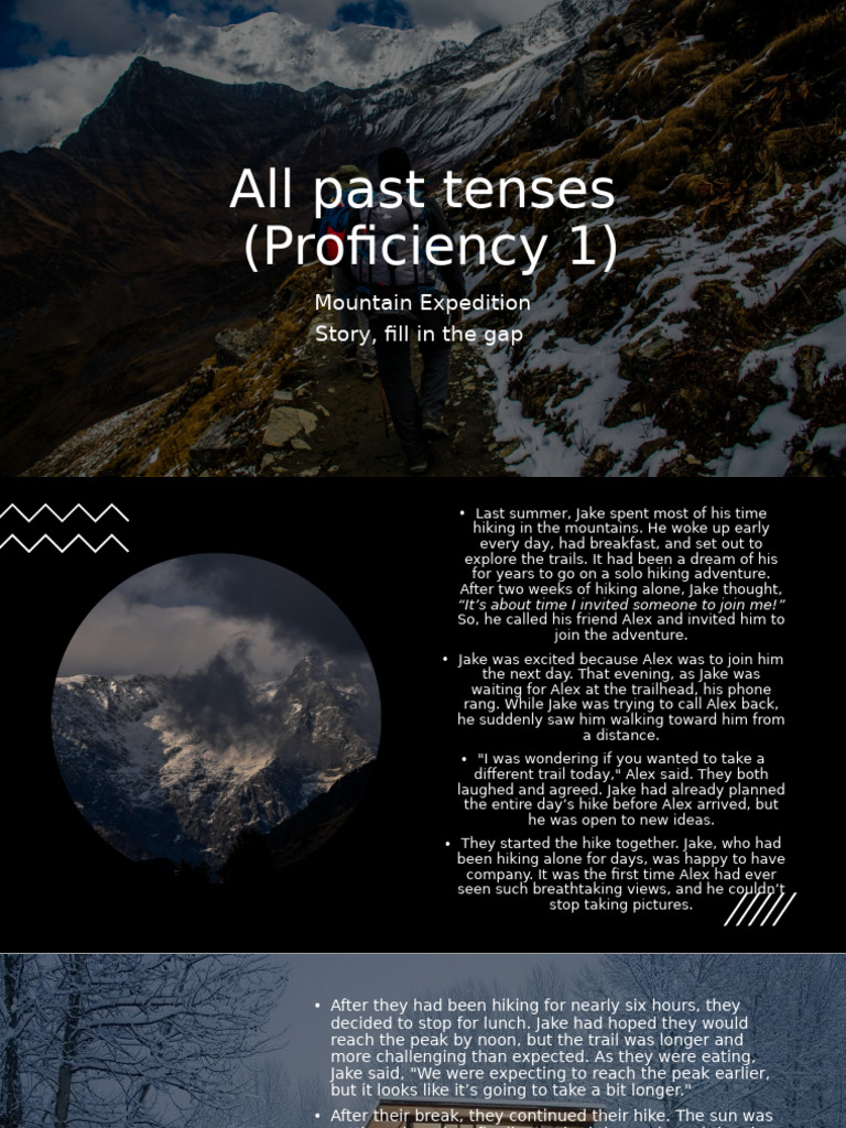 Past Tense Hiking Adventure | PDF