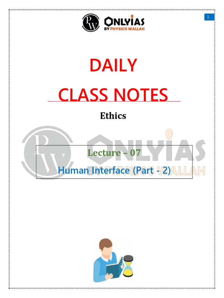 Ethics 07 Daily Class Notes | PDF | Free Will | Society