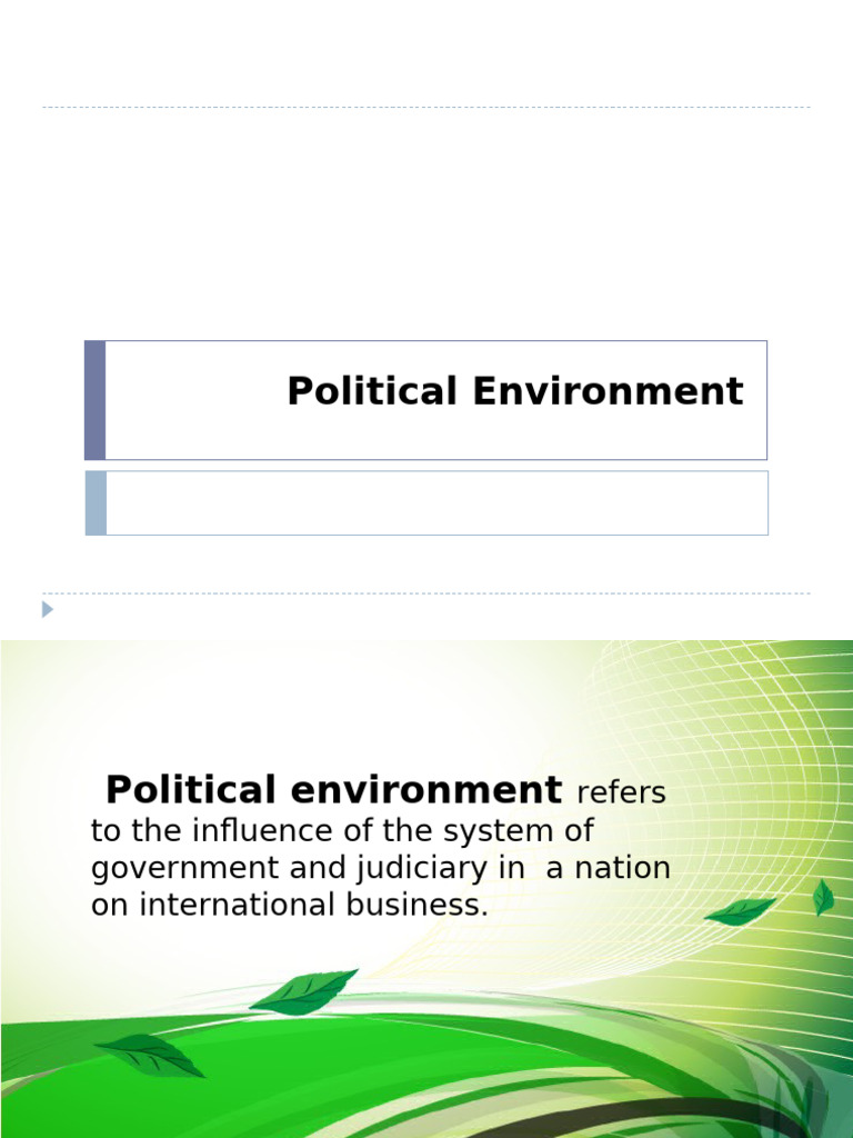 6 Political Environment | PDF | Democracy | Political Ideologies