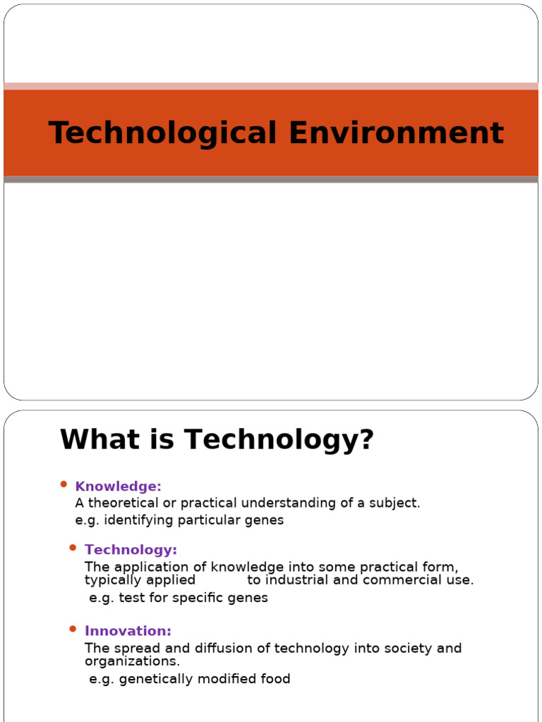 7 Technological Environment | PDF | Service Industries | Business