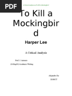 Download To Kill a Mockingbird Critical Analysis by Alejandro Dy SN78716788 doc pdf