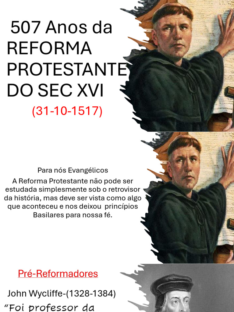 507 Anos da Reforma Protestante | PDF | Protestantismo | Calvinismo