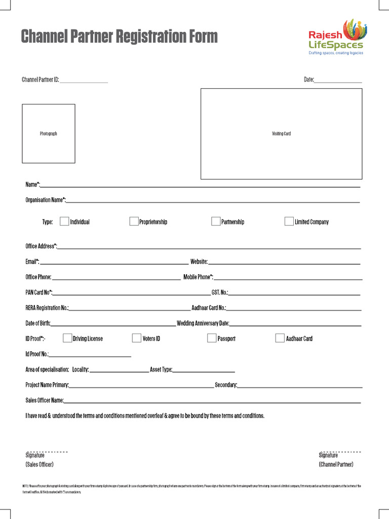 Channel Partner Form | PDF