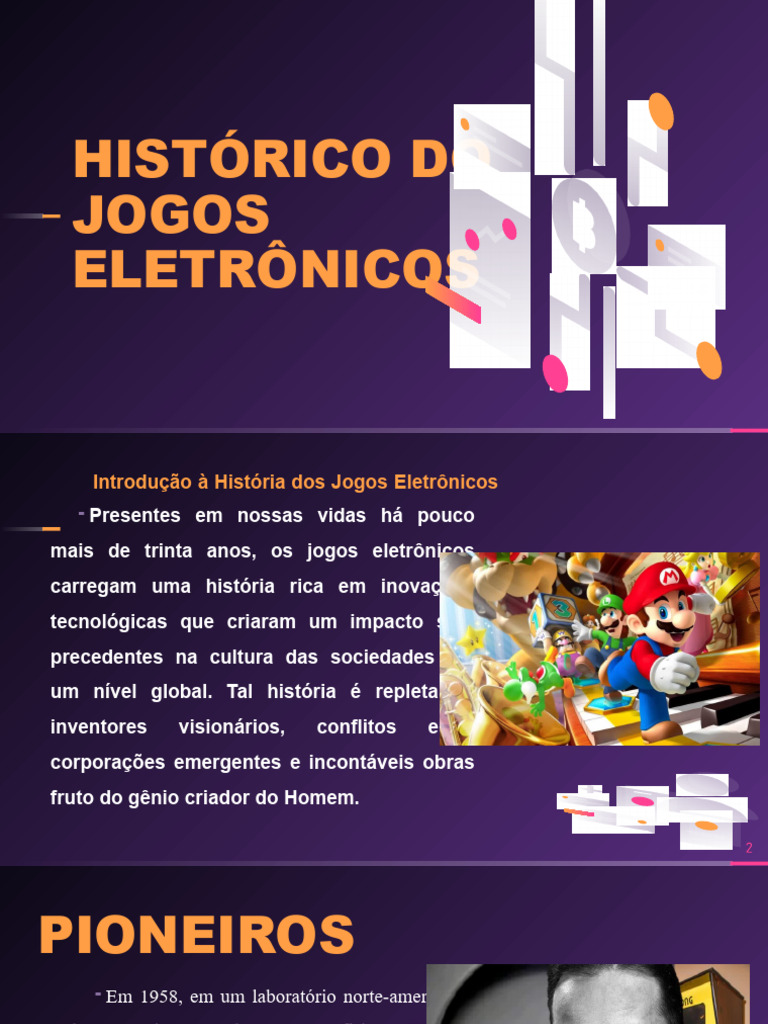 História dos Jogos Eletrônicos | PDF | Nintendo | Xbox