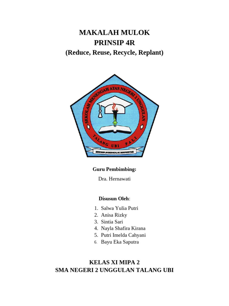 Penerapan Prinsip 4R dalam Kehidupan Sehari-hari | PDF | Griya & Taman ...