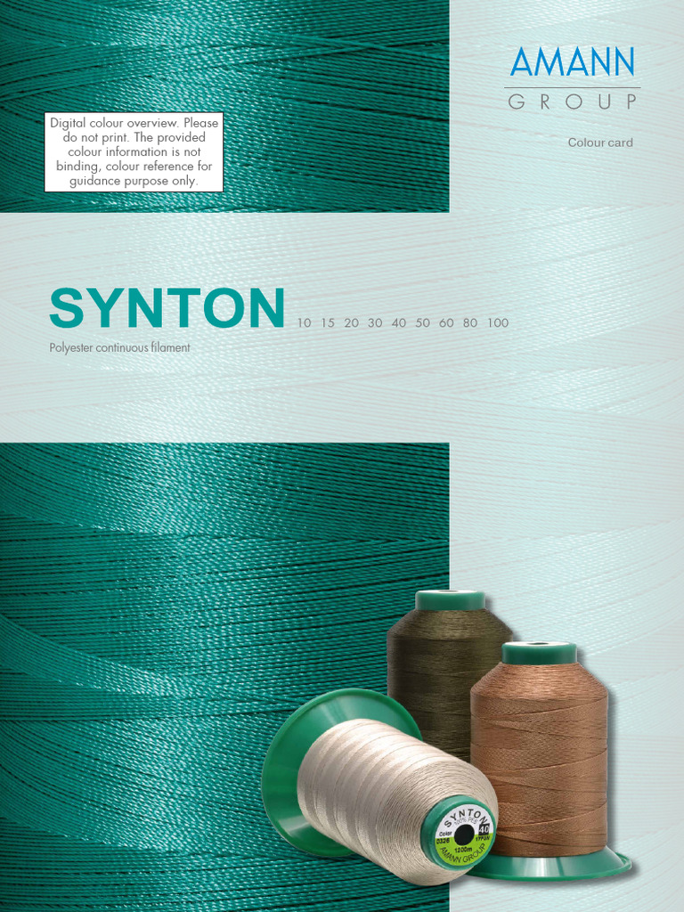 Polyester Colour Card Overview | PDF | Textiles | Textile Arts