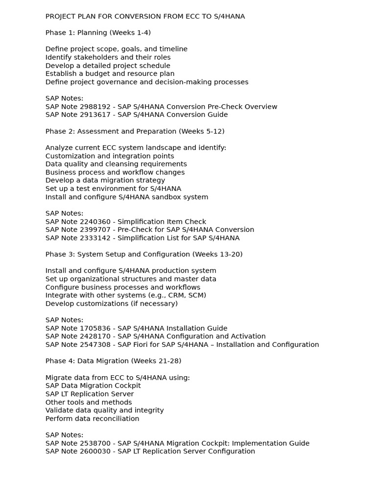 Project Plan For Conversion | PDF | Information Science | Software ...