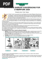 Cyberpunk 2020 - Data Fortress 2020 - Shirow Punk Conversions