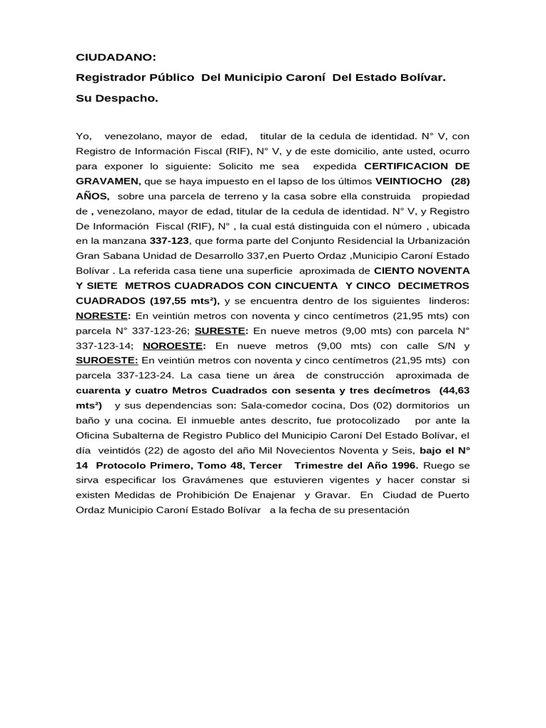 Certificado gravamen 44 pdf