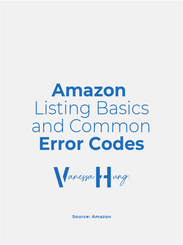 Amazon listing errors pdf computing