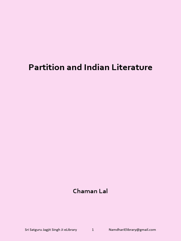 Partition's Impact on Literature | PDF | Partition Of India | Punjab