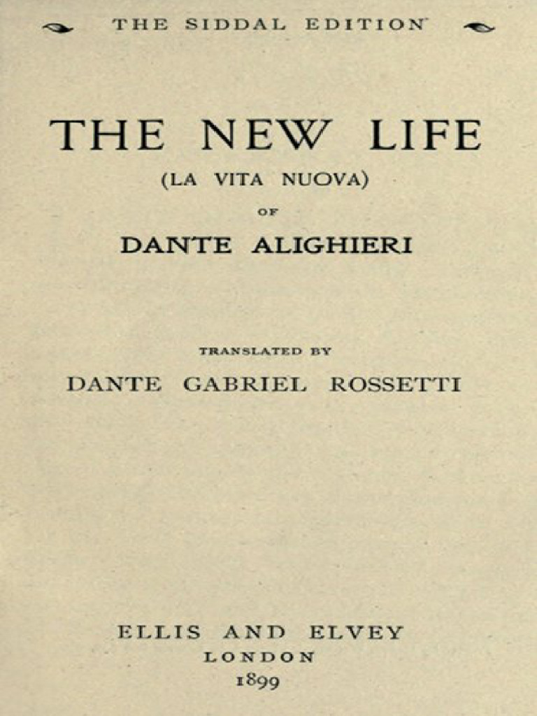 The New Life La Vita Nuova 2 | PDF | Dante Alighieri | Divine Comedy