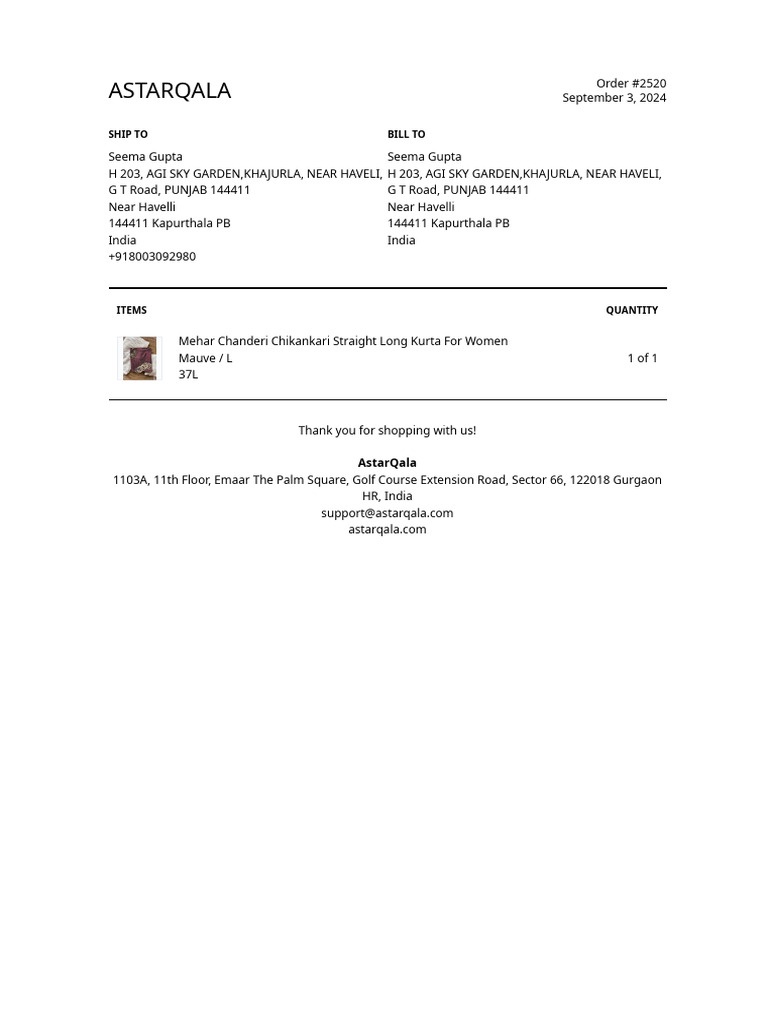 Packing Slip 2520 20240909T063032Z | PDF