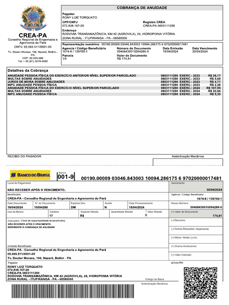 Boleto crea pdf