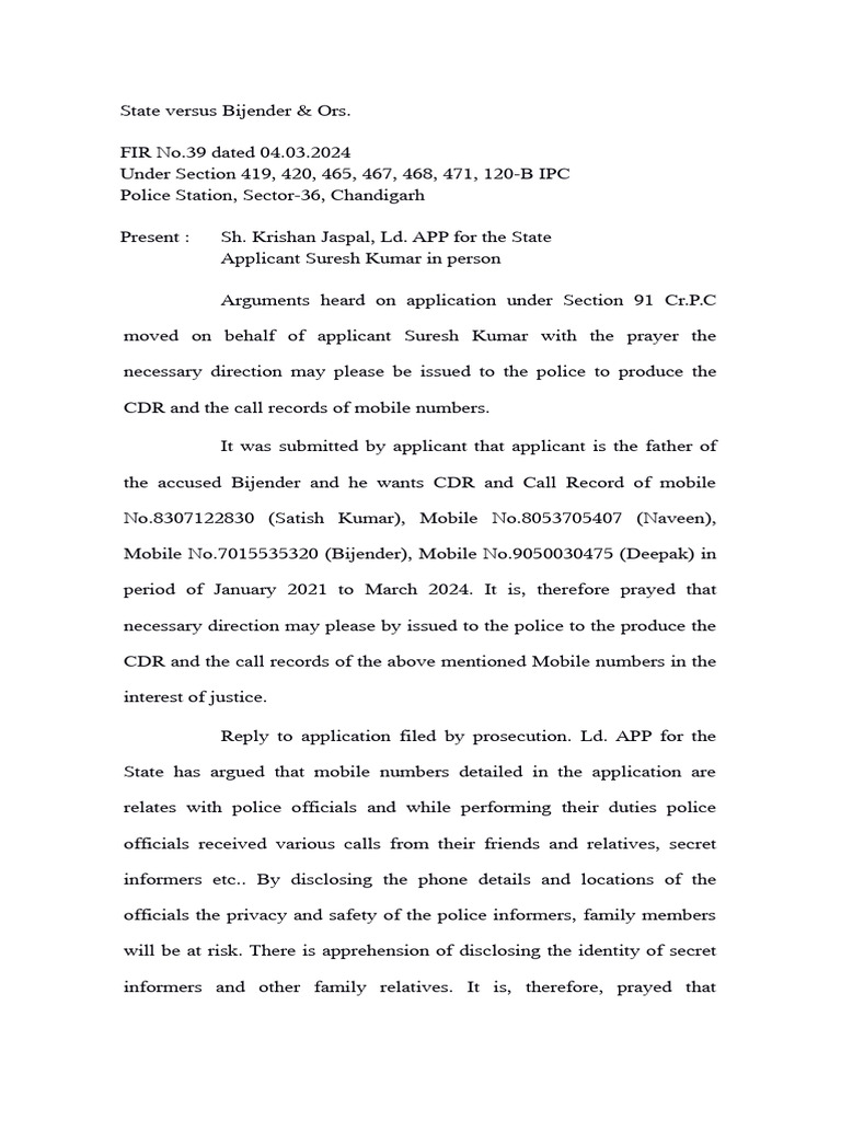 IPC Section 467 Case Order Summary | PDF | Criminal Law | Public Law