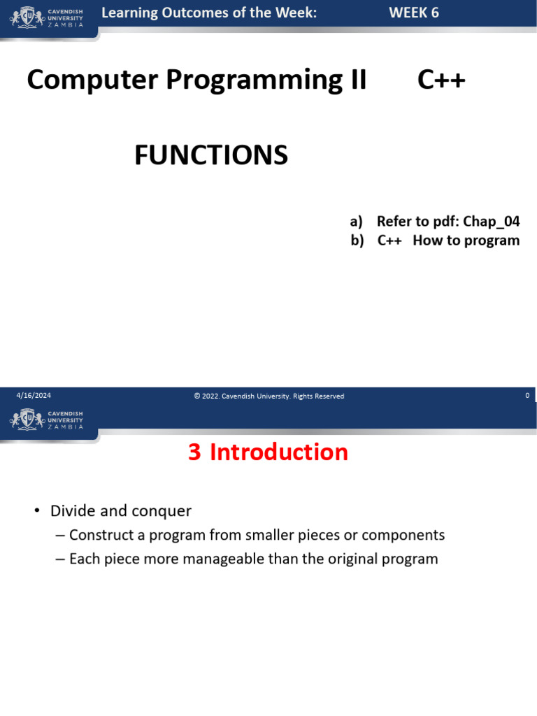 C++-Lesson 4 Functions-PARTB | PDF | Scope (Computer Science ...