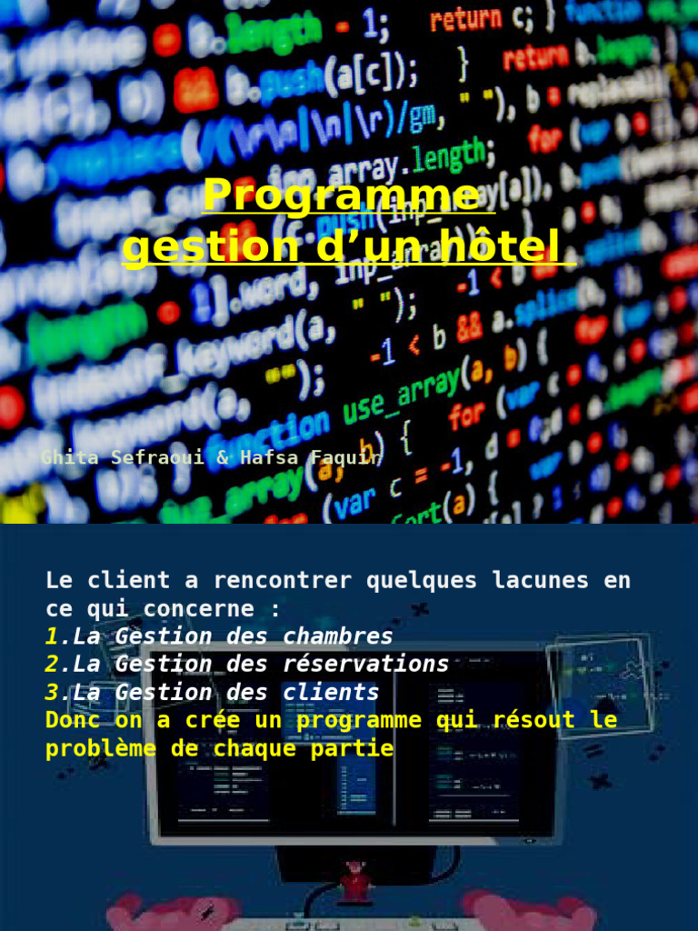 Programme de gestion d'hôtel | PDF | Programmation informatique ...