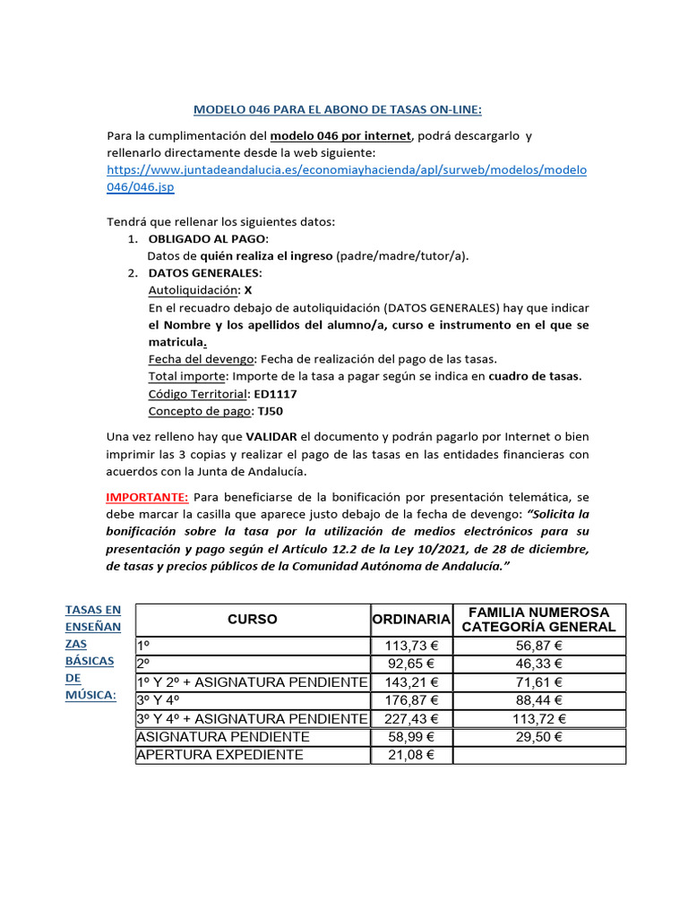 Informacion modelo 046 pdf