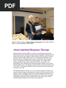 Spiritual Response Therapy