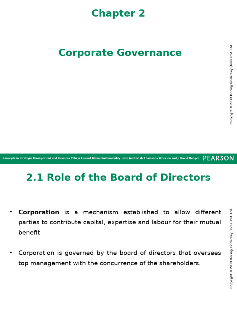 Ch-2 Corporate Governance | PDF | Board Of Directors | Strategic Management