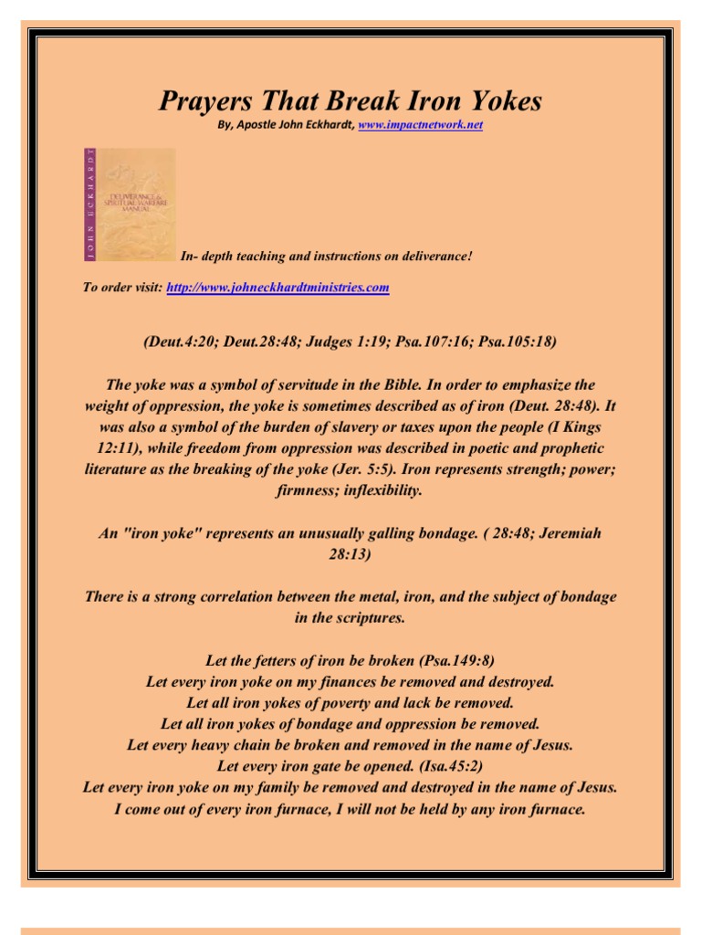 Prayers That Break Iron Yokes