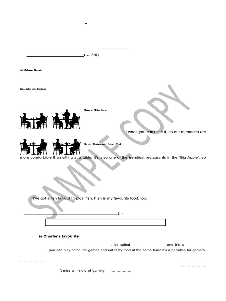 MOCK TESTS - Writing Reading Listening | PDF | Dances | Ballet