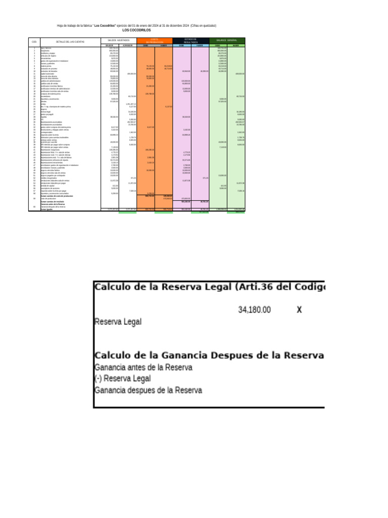 Balance General y Resultados 2024 | PDF | Estado de resultados ...