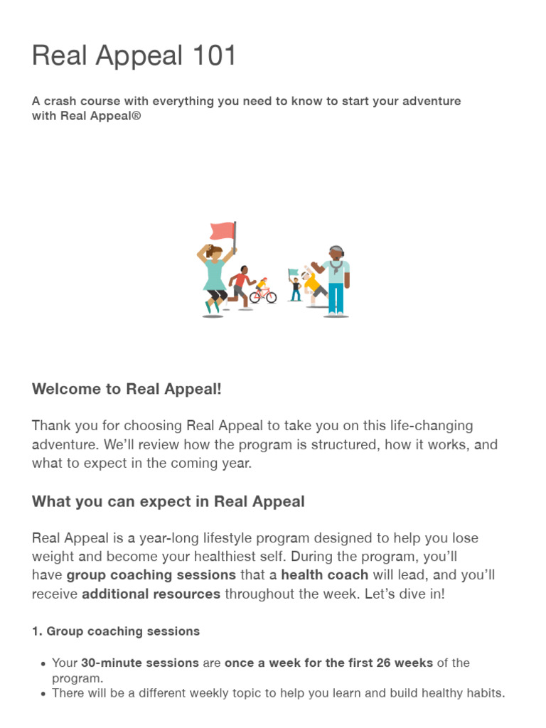 Real Appeal Program Overview | PDF | Motivation | Motivational