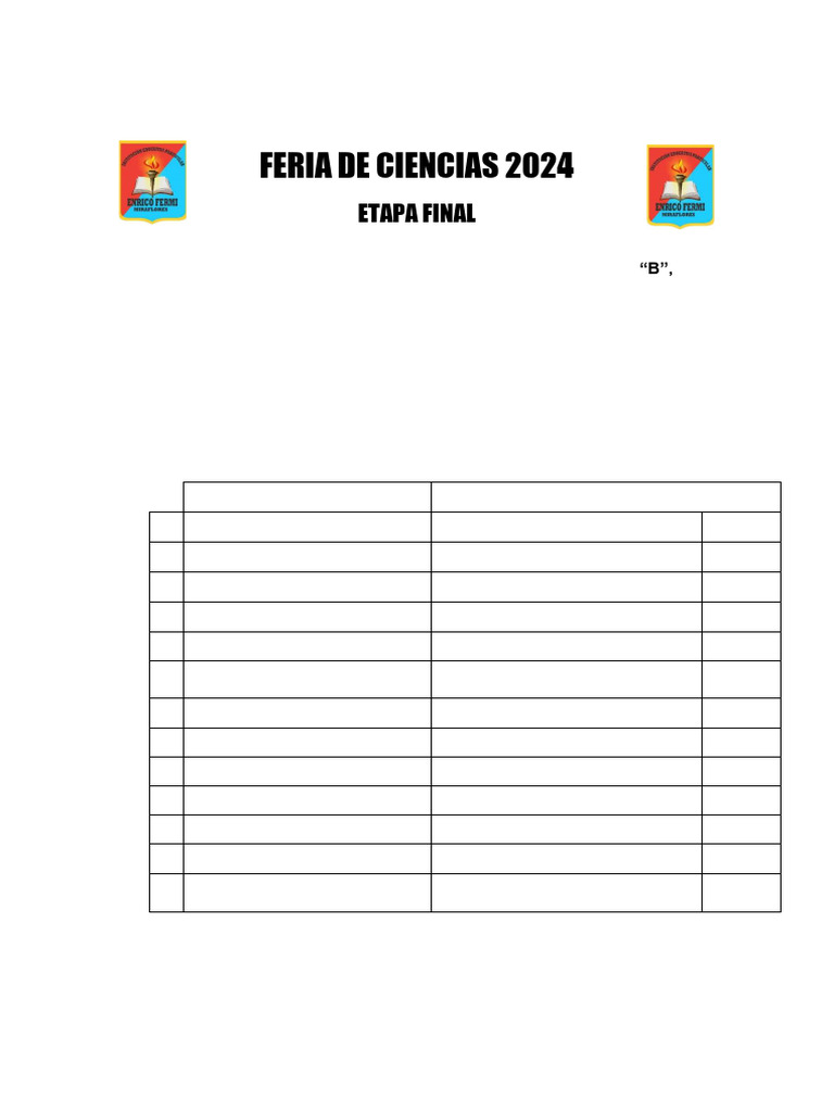 Feria de Ciencias 2024 | PDF