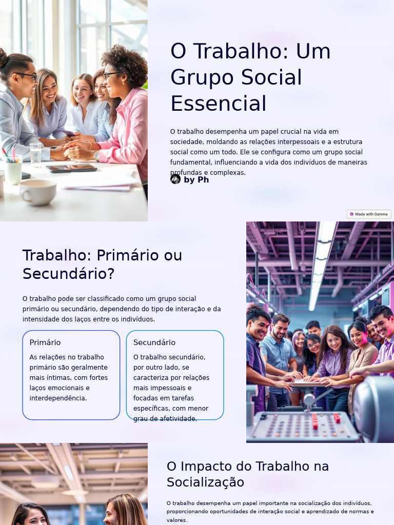Impacto Social do Trabalho na Sociedade | PDF | Sociologia | Sociedade